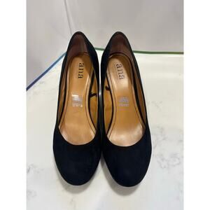 Suede Black Wedges Size 8 - Ana - Kenny - Excellent Condition